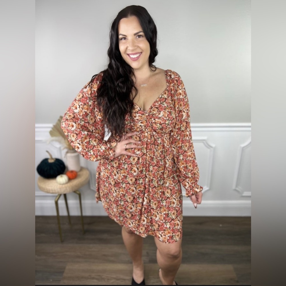 Boho style floral dress